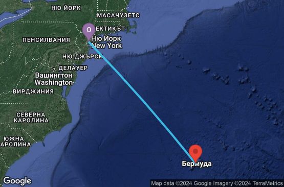 Маршрут на круиз 5 дни Бермуда от Ню Йорк - GEWB05CNNNYCNYC