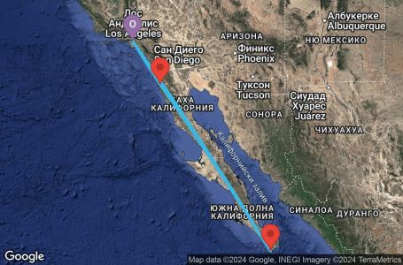 Маршрут на круиз 5 дни Мексиканска ривиера от Лос Анджелис - BLIM05CNNLAXLAX