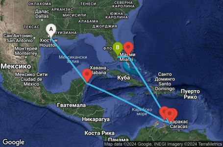 Маршрут на круиз 11 дни Кариби - PRIC11CNNGALMIA