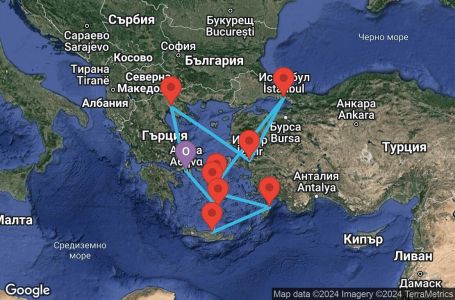 Маршрут на круиз 10 дни Източно Средиземноморие - GTGI10CNNPIRPIR