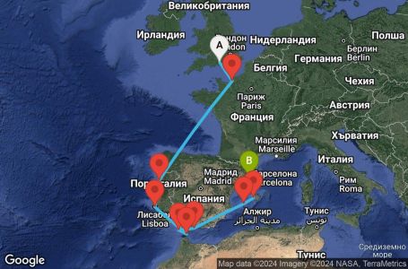Маршрут на круиз 10 дни Обиколка на Европа от Саутхемптън - GWEU10CNNSOUBCN