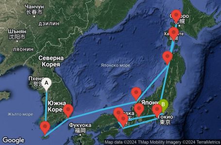 Маршрут на круиз 12 дни Япония - SPIA12CNNINCYOK
