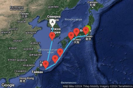 Маршрут на круиз 10 дни Япония - SPIA10CNNINCYOK