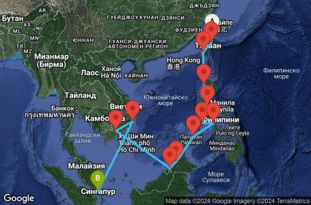 Маршрут на круиз 14 дни Югоизточна Азия - SPAS14CNNKEESIN