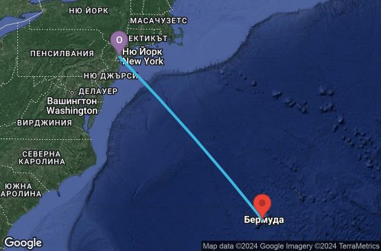 Маршрут на круиз 7 дни САЩ, Бермудските острови - UTHB