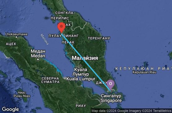 Маршрут на круиз 3 дни Сингапур, Малайзия - 03I193