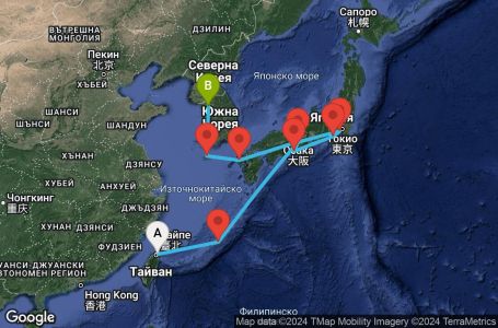 Маршрут на круиз 11 дни Япония - SPIA11CNNKEEINC