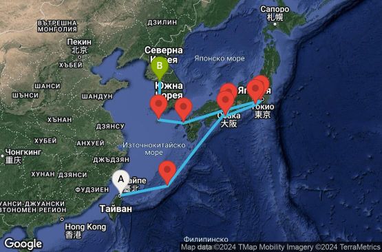Маршрут на круиз 11 дни Япония - SPIA11CNNKEEINC