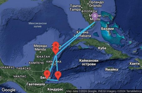 Маршрут на круиз 7 дни Кариби - JADC07CNNMIAMIA