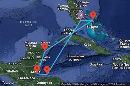 Маршрут на круиз 7 дни Кариби - ESCZ07CNNMIAMIA