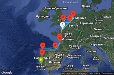 Маршрут на круиз 10 дни по Северните брегове на Европа - SKYE10CNNLEHLIS