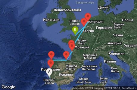 Маршрут на круиз 9 дни по непознатите брегове на Европа - SKYE09CNNLISLEH