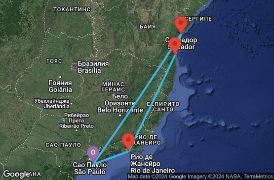 Маршрут на круиз 7 дни Бразилия - UU0Z