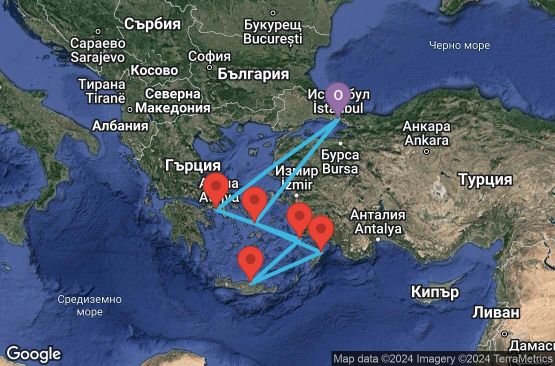 Маршрут на круиз 7 дни Турция, Гърция - IST07A0Y
