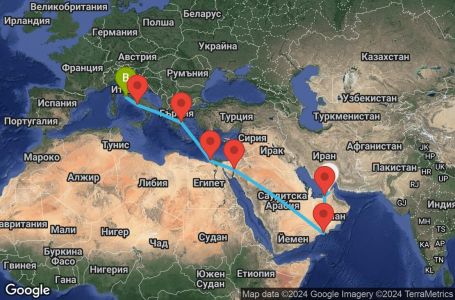 Маршрут на круиз 19 дни от Дубай до Рим - DXB19A0L