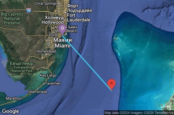 Маршрут на круиз 11 дни САЩ, Ямайка, Каймановите острови, Мексико, Бахамските острови - EP20260125MIAMIA