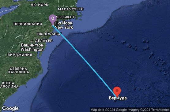 Маршрут на круиз 5 дни САЩ, Бермудските острови - 05B087