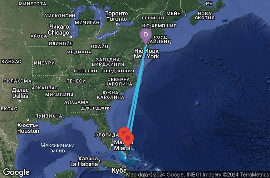 Маршрут на круиз 7 дни САЩ, Бахамските острови - 7BH131