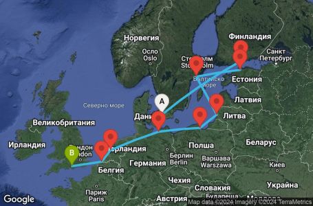 Маршрут на круиз 11 дни Балтийски държави - PRIM11CNNCPHSOU