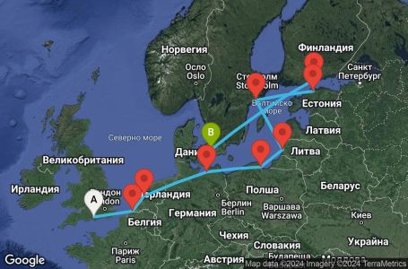 Маршрут на круиз 11 дни Балтийски държави - PRIM11CNNSOUCPH