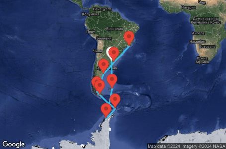 Маршрут на круиз South America - Buenos Aires (BUE/RIO) - STAR16CNNBUERIO