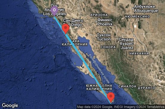 Маршрут на круиз 5 дни Мексиканска ривиера от Лос Анжелис - ENCO05CNNLAXLAX