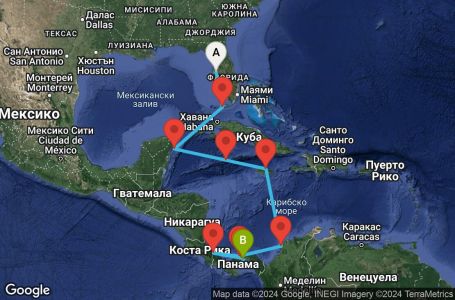 Маршрут на круиз 11 дни Круизен преход през Панамския канал - JDPC11CNNTPAFAM