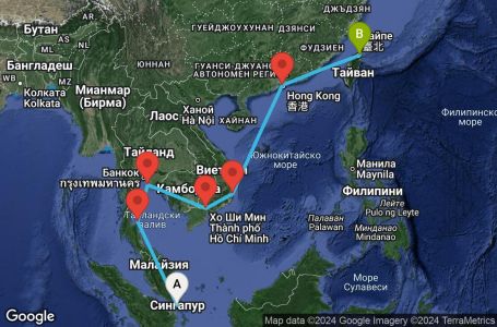 Маршрут на круиз 10 дни Югоизточна Азия - SPAS10CNNSINKEE