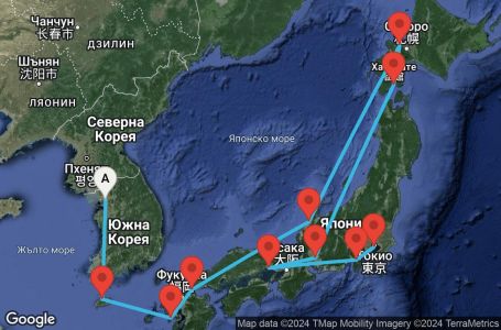 Маршрут на круиз 14 дни Япония - SPAS14CNNINCTOK