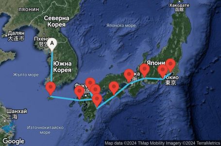 Маршрут на круиз 10 дни Япония - SPAS10CNNINCTOK