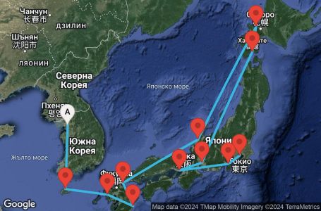 Маршрут на круиз 14 дни Япония - SKAS14CNNINCTOK