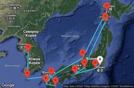 Маршрут на круиз 14 дни Япония - SPRA14CNNTOKINC