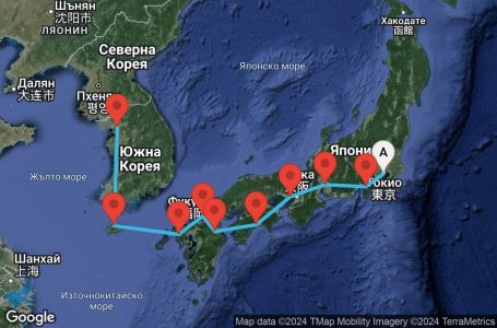 Маршрут на круиз 10 дни Япония - SRAS10CNNTOKINC