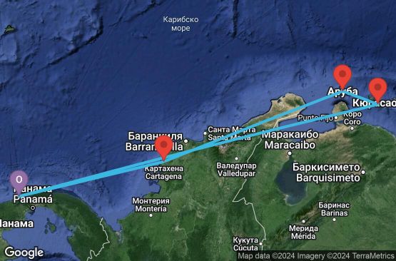 Маршрут на круиз 7 дни Панама, Колумбия, Аруба, Холандски Антили - 7IP197