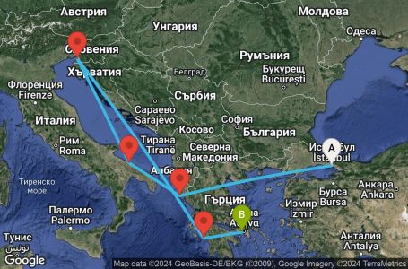 Маршрут на круиз Istanbul,Corfu,Bari,Trieste,Katakolon,Piraeus - UVKY