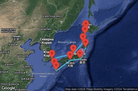 Маршрут на круиз 12 дни Япония - SPIA12CNNYOKYOK