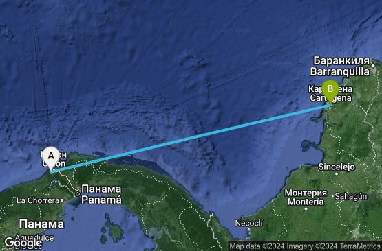 Маршрут на круиз 1 ден Панама, Колумбия - 1IP001