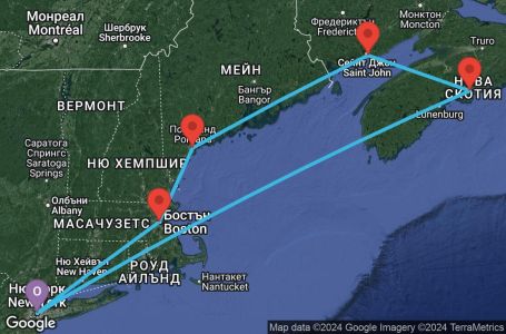 Маршрут на круиз 7 дни Канада и Ню Инглънд от Ню Йорк - ESCN07CNNNYCNYC