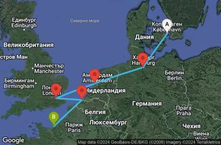 Маршрут на круиз 7 дни Северни столици - SKYE07CNNCPHLEH