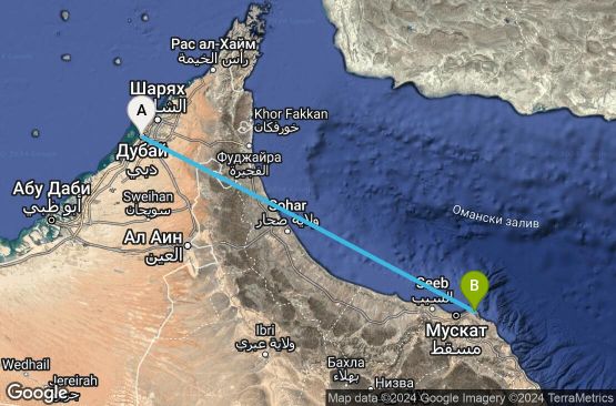 Маршрут на круиз 3 дни Обединени арабски емирства, Оман - DXB03044