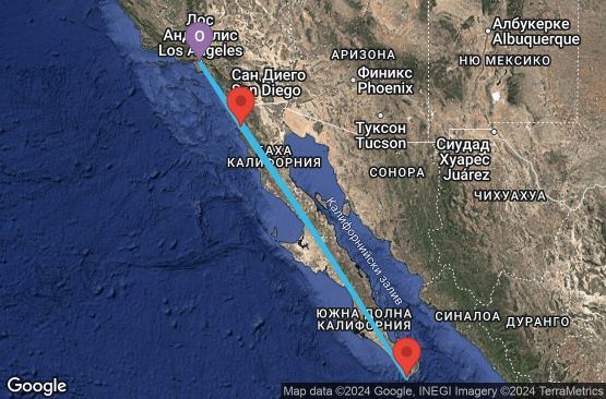 Маршрут на круиз 5 дни Мексиканска ривиера от Лос Анджелис - BLME05CNNLAXLAX
