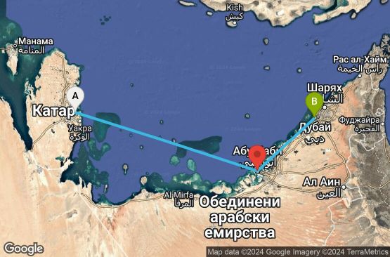 Маршрут на круиз 2 дни Катар, Обединени арабски емирства - DOH02A0G