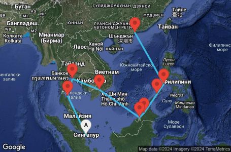 Маршрут на круиз Asia - East Asia (SIN/HKG) - JADA13CNNSINHKG