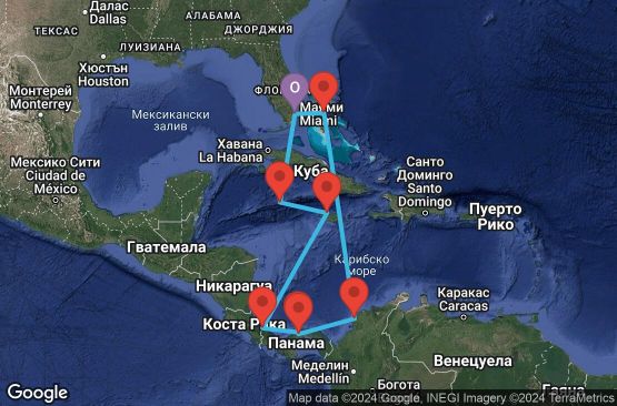 Маршрут на круиз 11 дни От Източното до Западното крайбрежие през Панамския канал - SUPC11CNNMIAMIA