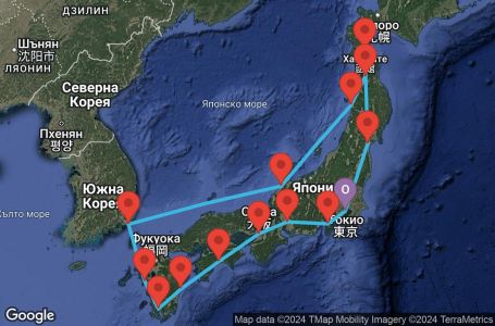 Маршрут на круиз 14 дни Япония - JADA14CNNTOKTOK