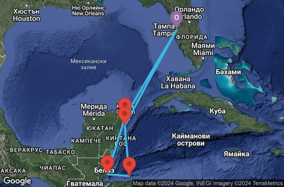 Маршрут на круиз 7 дни Западни Кариби от Тампа - DAWW07CNNTPATPA