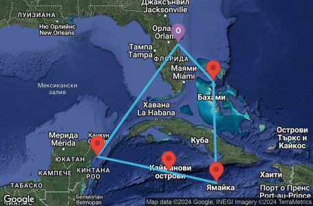 Маршрут на круиз 7 дни Западни Кариби от Порт Канаверъл - EPCB07CNNPCVPCV