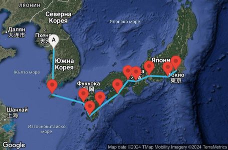 Маршрут на круиз 11 дни Япония - SPRA11CNNINCTOK