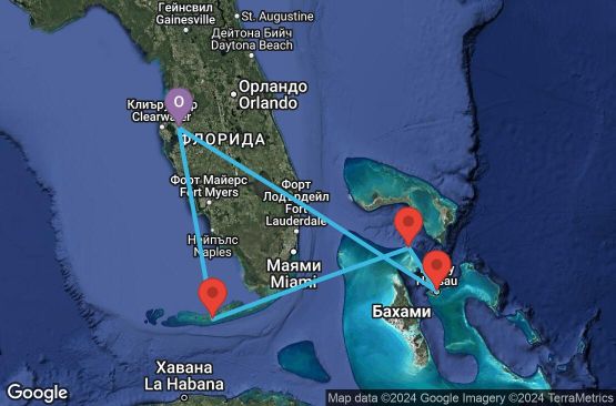 Маршрут на круиз 5 дни Кратък бахамски круиз - SKEY05CNNTPATPA