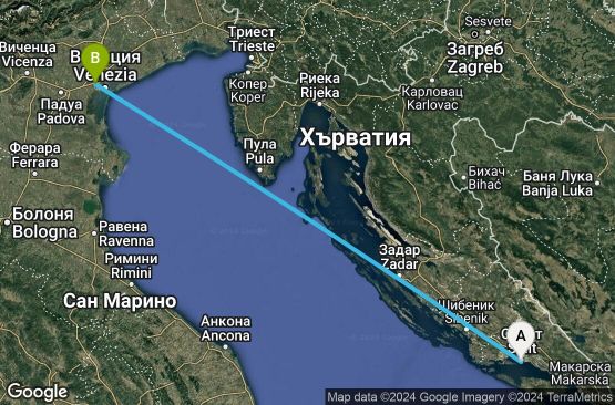 Маршрут на круиз 1 ден Хърватска, Италия - UWJS